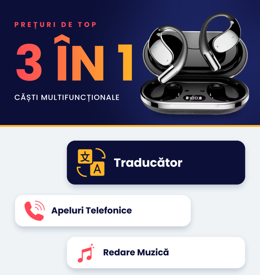 Trei funcții într-o singură pereche de căști