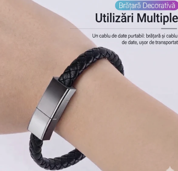 Brățară Unisex Elegantă cu Cablu de Încărcare