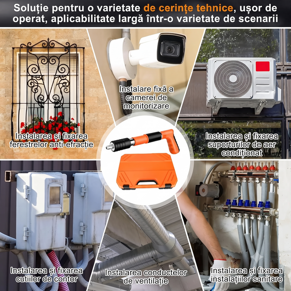 Pistol Manual de Bătut Cuie – Kit Profesional de Fixare + 100 Cuie CADOU